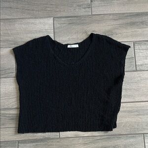 Final Touch Charcoal Knit Top